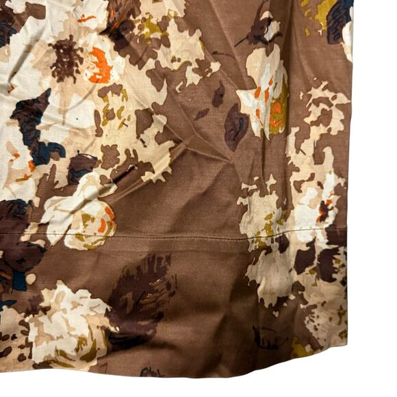 Talbots Brown Floral A-Line Skirt - Picture 11 of 16
